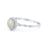 14K Gold 0.99ct Round Petite Dainty 6mm G SI Diamond Engagement Wedding Ring