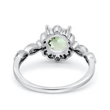 14K Gold Round Vintage Art Deco 1.44ct G SI Diamond Engagement Ring Size 6.5