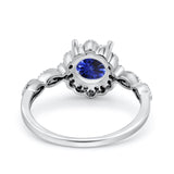 14K Gold Round Vintage Art Deco 1.44ct G SI Diamond Engagement Ring Size 6.5
