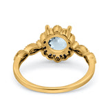 14K Gold Round Vintage Art Deco 1.44ct G SI Diamond Engagement Ring Size 6.5