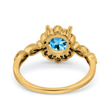 14K Gold Round Vintage Art Deco 1.44ct G SI Diamond Engagement Ring Size 6.5
