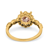 14K Gold Round Vintage Art Deco 1.44ct G SI Diamond Engagement Ring Size 6.5