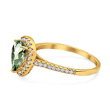 14K Gold 1.48ct Teardrop Pear 8mmx6mm G SI Diamond Engagement Wedding Ring