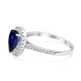 14K Gold 1.48ct Teardrop Pear 8mmx6mm G SI Diamond Engagement Wedding Ring