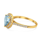 14K Gold 1.48ct Teardrop Pear 8mmx6mm G SI Diamond Engagement Wedding Ring