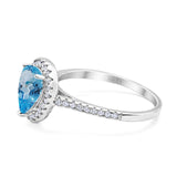 14K Gold 1.48ct Teardrop Pear 8mmx6mm G SI Diamond Engagement Wedding Ring