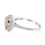 14K Gold 1.48ct Teardrop Pear 8mmx6mm G SI Diamond Engagement Wedding Ring