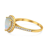 14K Gold 1.48ct Teardrop Pear 8mmx6mm G SI Diamond Engagement Wedding Ring