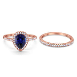 14K Gold 1.62ct Pear 8mmx6mm G SI Diamond Bridal Engagement Wedding Ring