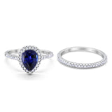 14K Gold 1.62ct Pear 8mmx6mm G SI Diamond Bridal Engagement Wedding Ring