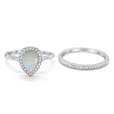 14K Gold 1.62ct Pear 8mmx6mm G SI Diamond Bridal Engagement Wedding Ring