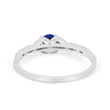 14K Gold 0.33ct Round Petite Dainty Art Deco 4mm G SI Diamond Engagement Wedding Ring