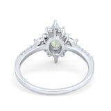 14K Gold 1.54ct Vintage Oval 8mmx6mm G SI Diamond Engagement Wedding Ring