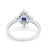 14K Gold 1.54ct Vintage Oval 8mmx6mm G SI Diamond Engagement Wedding Ring