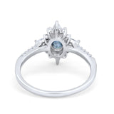 14K Gold 1.54ct Vintage Oval 8mmx6mm G SI Diamond Engagement Wedding Ring