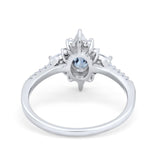 14K Gold 1.54ct Vintage Oval 8mmx6mm G SI Diamond Engagement Wedding Ring