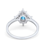 14K Gold 1.54ct Vintage Oval 8mmx6mm G SI Diamond Engagement Wedding Ring