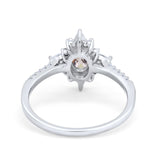 14K Gold 1.54ct Vintage Oval 8mmx6mm G SI Diamond Engagement Wedding Ring