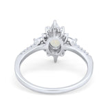 14K Gold 1.54ct Vintage Oval 8mmx6mm G SI Diamond Engagement Wedding Ring