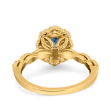 14K Gold 1.19ct Vintage Art Deco Halo Oval 7mmx5mm G SI Diamond Engagement Wedding Ring