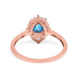 14K Gold 1.61ct Halo Vintage Round 7mm G SI Diamond Engagement Wedding Ring