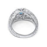 14K Gold 0.15ct Round Antique Style 5mm G SI Diamond Engagement Wedding Ring