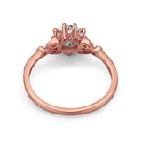 14K Gold 1.34ct Round Art Deco Fashion 7mm G SI Diamond Engagement Wedding Ring