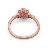 14K Gold 1.34ct Round Art Deco Fashion 7mm G SI Diamond Engagement Wedding Ring