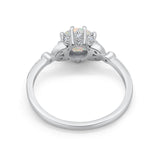 14K Gold 1.34ct Round Art Deco Fashion 7mm G SI Diamond Engagement Wedding Ring