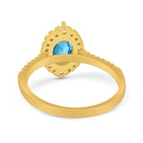 14K Gold 1.53ct Oval G SI Diamond Engagement Ring