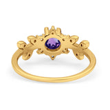 14K Gold Round G SI 1.02ct Diamond Engagement Ring