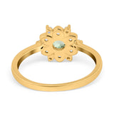 14K Gold 1.01ct Round 6mm G SI Art Deco Diamond Engagement Wedding Ring
