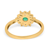 14K Gold 1.01ct Round 6mm G SI Art Deco Diamond Engagement Wedding Ring