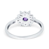14K Gold 1.01ct Round 6mm G SI Art Deco Diamond Engagement Wedding Ring