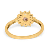 14K Gold 1.01ct Round 6mm G SI Art Deco Diamond Engagement Wedding Ring