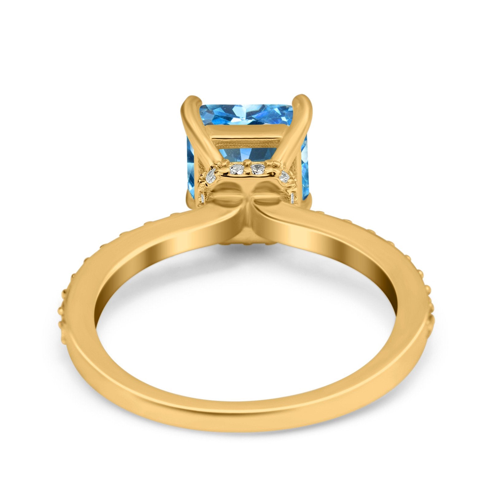 14K Gold 1.55ct Cushion Cut Vintage 7mm G SI Diamond Engagement Wedding Ring