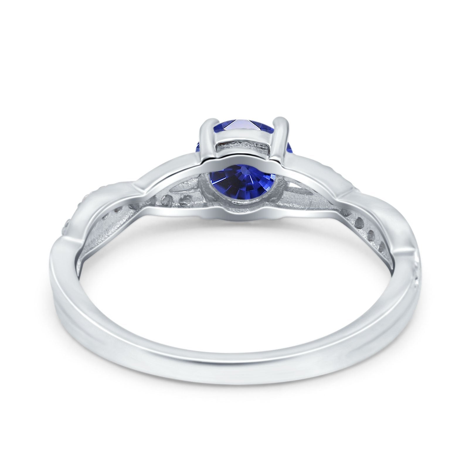 14K Gold 0.98ct Round Art Deco 6mm G SI Diamond Engagement Wedding Ring
