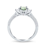 14K Gold 1.37ct Round Three Stone Vintage 6mm G SI Diamond Engagement Wedding Ring