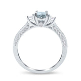 14K Gold 1.37ct Round Three Stone Vintage 6mm G SI Diamond Engagement Wedding Ring
