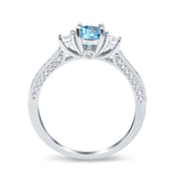 14K Gold 1.37ct Round Three Stone Vintage 6mm G SI Diamond Engagement Wedding Ring