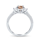 14K Gold 1.37ct Round Three Stone Vintage 6mm G SI Diamond Engagement Wedding Ring
