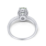 14K Gold 1.41ct Oval 8mmx6mm Fashion Accent G SI Diamond Engagement Wedding Ring