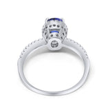 14K Gold 1.41ct Oval 8mmx6mm Fashion Accent G SI Diamond Engagement Wedding Ring