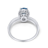 14K Gold 1.41ct Oval 8mmx6mm Fashion Accent G SI Diamond Engagement Wedding Ring