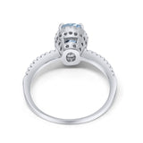 14K Gold 1.41ct Oval 8mmx6mm Fashion Accent G SI Diamond Engagement Wedding Ring