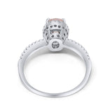 14K Gold 1.41ct Oval 8mmx6mm Fashion Accent G SI Diamond Engagement Wedding Ring