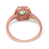 14K Gold 0.94ct Round Art Deco 6mm G SI Diamond Engagement Wedding Ring