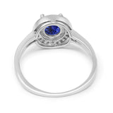 14K Gold 0.94ct Round Art Deco 6mm G SI Diamond Engagement Wedding Ring