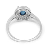 14K Gold 0.94ct Round Art Deco 6mm G SI Diamond Engagement Wedding Ring