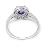 14K Gold 0.94ct Round Art Deco 6mm G SI Diamond Engagement Wedding Ring